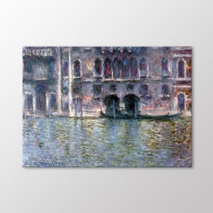 Mula Palace Painting in Venice by Claude Monet Canvas Wall Art