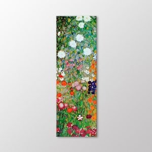 Garden with Flowers by Gustav Klimt Canvas Wall Art 30X90 CM