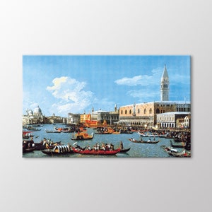 Bucintoro&#39;s Preparation for Separation by Giovanni Antonio Canal Canalette Canvas Wall Art