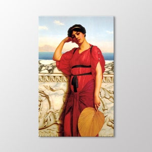 A Classical Lady by John William Godward Canvas Wall Art