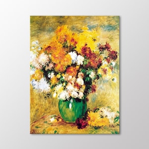 Chrysanthemum Bouquet by Pierre Auguste Renoir Canvas Wall Art
