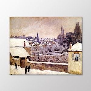 Winter Louveciennes 1876 by Alfred Sisley Canvas Wall Art