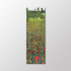 Poppy Garden van Gustav Klimt canvas muurkunst