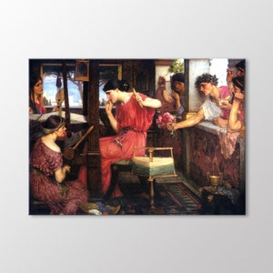 Penelope and the Tailors 1912 by John William Waterhouse Canvas Wall Art