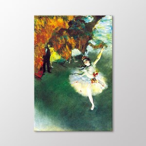 The Star (Dancer on the Stage), 1876-1878 by Edgar Degas Canvas Wall Art