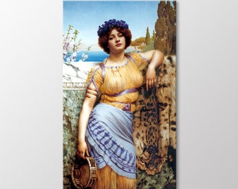 Ionian Dancing Girl by John William Godward Canvas Wall Art