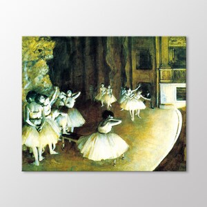 Stage Preparation of Ballerinas 1874 by Edgar Degas Canvas Wall Art