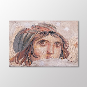 Lienzo de mosaico para pared con imagen de niña gitana, famosa impresión artística de niña gitana, lienzo listo para colgar