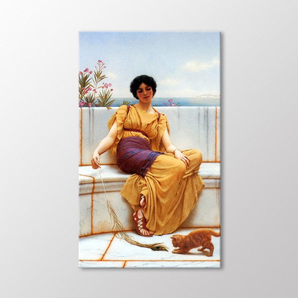 Idleness by John William Godward Canvas Wall Art