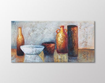 Ceramics Painting Canvas Wall Art, Kitchen Contemporary Wall Decoration
