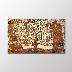 Tree of Life by Gustav Klimt Canvas Wall Art, The Tree of life Poster Print, Gustav Klimt Paintings, Classic Wall Decoration Ready to Hang