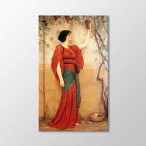 Autumn by John William Godward Canvas Wall Art, Oriental Wall Decor