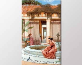 Innocent Amusements by John William Godward Canvas Wall Art