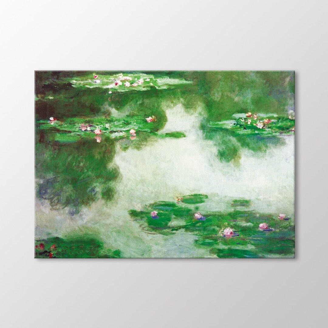 Water Lilies by Claude MONET Canvas Wall Art - Etsy