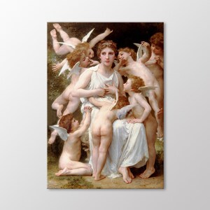 Lassaut by William BOUGUEREAU Canvas Wall Art, Angels Art Print