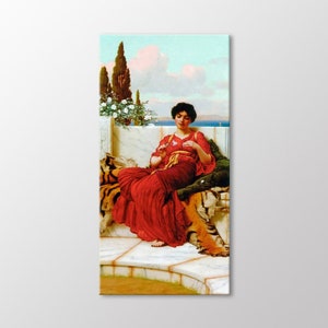 Mischief by John William GODWARD Canvas Wall Art