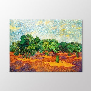 Olive Orchard Pale Blue Sky, 1889 by Vincent Van Gogh Canvas Wall Art