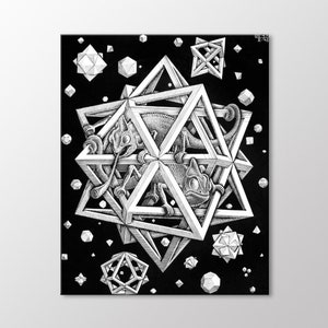 Stars by Maurits Cornelis Escher Canvas Wall Art