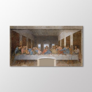 The Last Supper by Leonardo da Vinci – Renaissance Canvas Wall Art Print, Christian Home Decor, Religious Gift, Jesus and Disciples