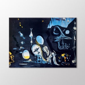 Melancholic Eturanigue Atomic Idyll by Salvador Dali Canvas Wall Art, Idylle Atomigue Eturanigue Melancoligue Painting