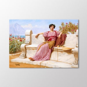 Tranquilidad de John William Godward, lienzo para pared