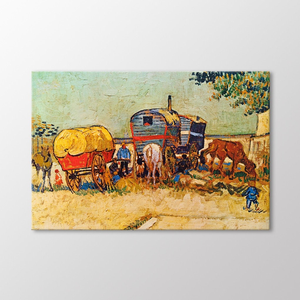 Bivouac Of Gipsy by Vincent Van Gogh Canvas Wall Art