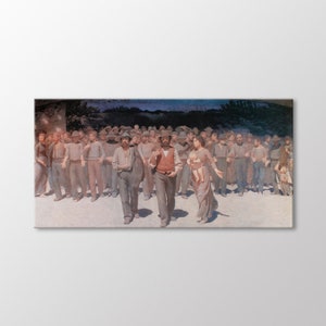 Giuseppe Pellizza da Volpedo The Fourth Estate 1901 Canvas Wall Art, Volpedo Paintings, Canvas Ready to Hang