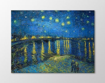 Van Gogh Starry Night Over The Rhone, Canvas Wall Art, Reproduction