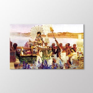 The Finding of Moses by Alma Tadema Canvas Wall Art, Alma Tadema Fine Art Print, Academic Artwork, Figurative Poster, Religious Wall Décor image 1