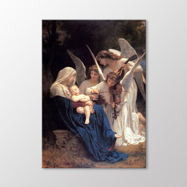 Song Of The Angels by William Bouguereau Canvas Wall Art, Angels Painting, Renaissance Paintings, Canvas Ready to Hang