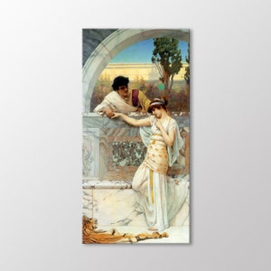 Oriental Couple Painting by John William Godward, Yes Or No Canvas Wall Art
