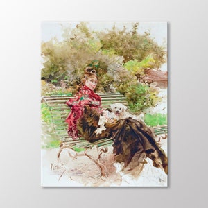 Portrait by Giovanni Boldini Canvas Wall Art
