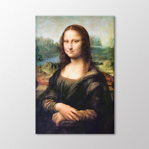 Mona Lisa by Leonardo Da Vinci Canvas Wall Art, Da Vinci Painting, Mona Lisa Art Print, Canvas Ready to Hang