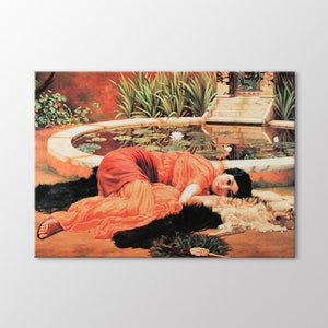 Dolce Far Niente by John William Godward Canvas Wall Art