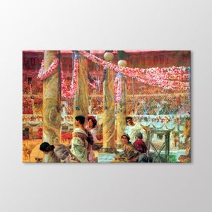 Caracalla And Geta by Alma Tadema Canvas Wall Art