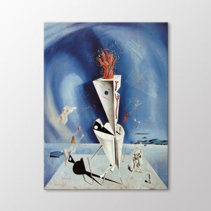 Schablone und Hand von Salvador Dali Leinwand-Wand-Kunst