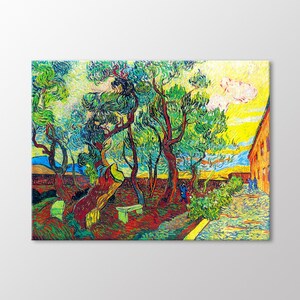 Garden of Saint Poul Hospital 1889 by Vincent Van Gogh Canvas Wall Art