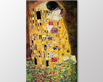 The Kiss by Gustav Klimt Canvas Wall Art