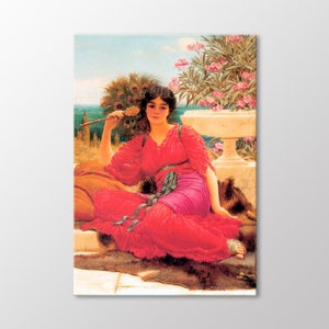 Flabellifera Oil Sketch by John William Godward Canvas Wall Art