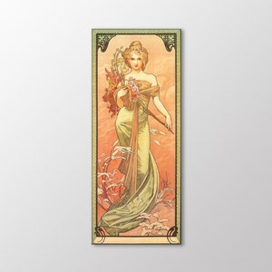 Wiosna Alphonse Mucha Canvas Wall Art