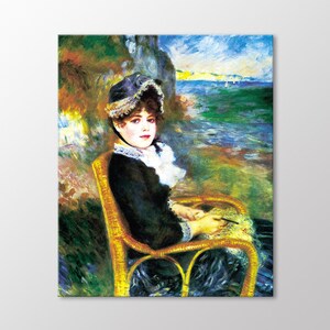 By the Sea 1883 by Pierre Auguste Renoir Canvas Wall Art