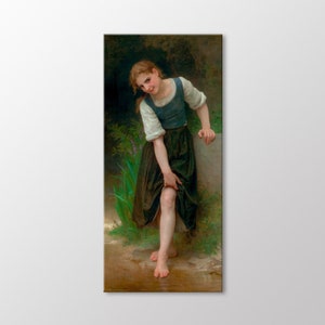 The Ford by William Bouguereau Canvas Wall Art