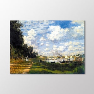 Port of Argenteuil 1872 by Claude Monet Canvas Wall Art