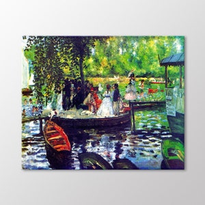 Le Grenouillere 1869 by Pierre Auguste Renoir Canvas Wall Art