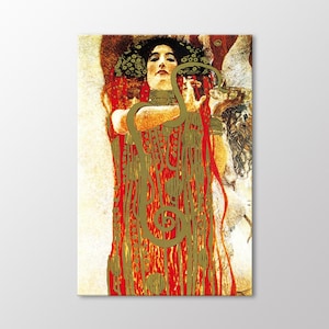 Hygieia by Gustav Klimt Canvas Wall Art, Medicine Print, Modern Art, Austrian Symbolism Style, Reproduction, Retro, Vintage, Gift Idea