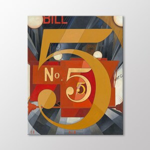 The Figure 5 in Gold by Charles Demuth Canvas Wall Art