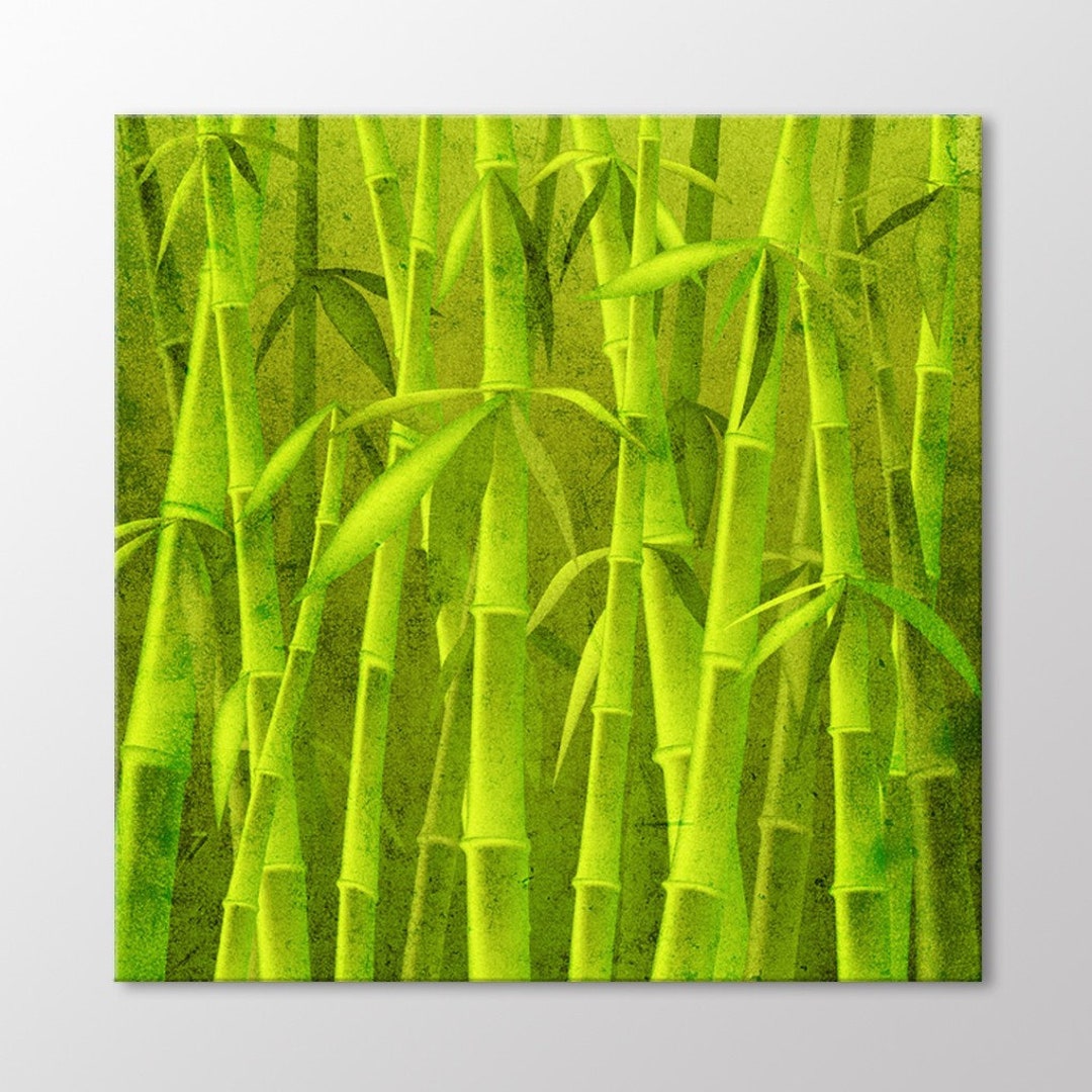 Bamboo Canvas Wall Art, Zen Yoga Decoration - Etsy
