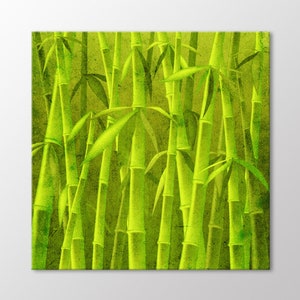 Bamboo Canvas Wall Art, Zen Yoga Decoration