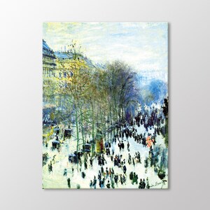 Capucines Boulevard 1873 by Claude Monet Canvas Wall Art