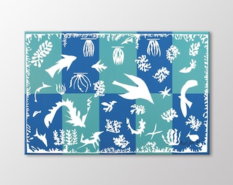 Matisse Polynesia The Sea Canvas Art Print, Abstract Wall Decor